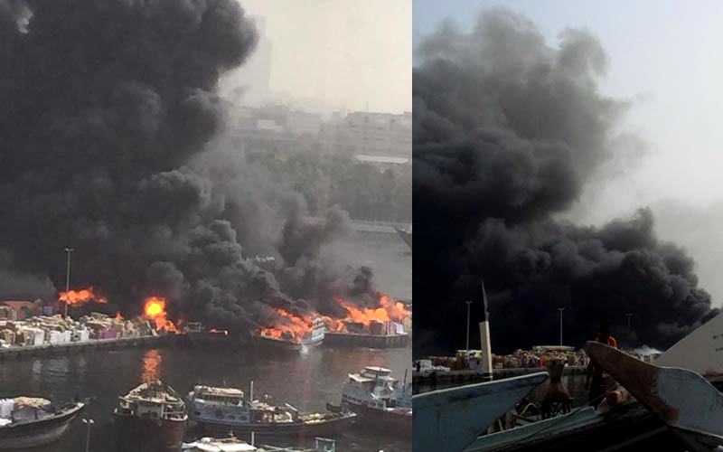 Dubai Al Maktoum Bridge fire